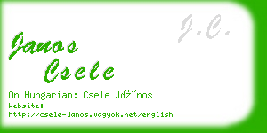 janos csele business card